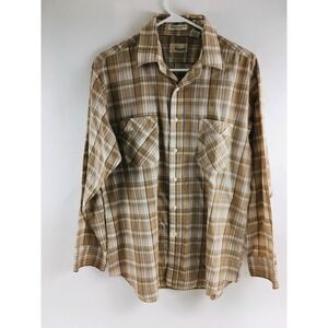 Kingsport Shirt Men's Size L Multicolor Button Down Long Sleeve Pockets Plaid